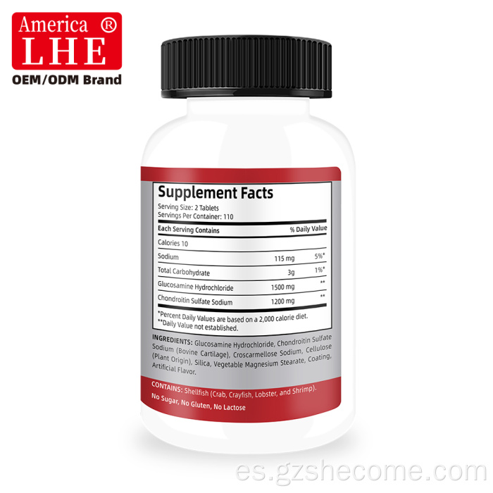 Shecome Glucosamina Condroitina Tabletas Apoyo Articular